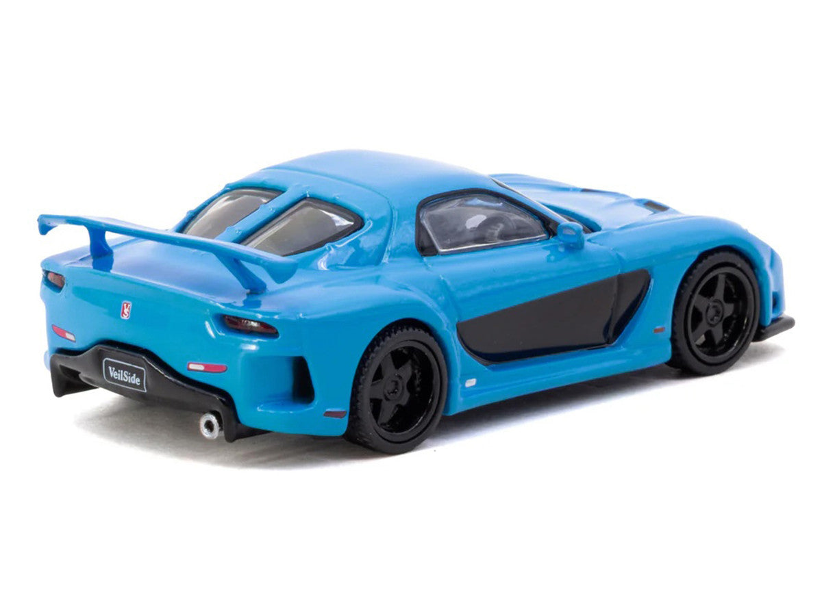 Mazda RX-7 "VeilSide Fortune7" RHD (Right Hand Drive) Blue "Global64" Series 1/64 Diecast Model Car by Tarmac Works