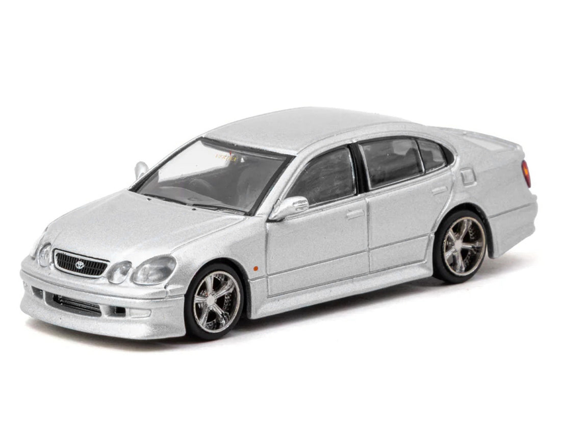 Toyota Vertex Aristo JZS161 RHD (Right Hand Drive) Silver Metallic "Global64" Series 1/64 Diecast Model Car by Tarmac Works-1
