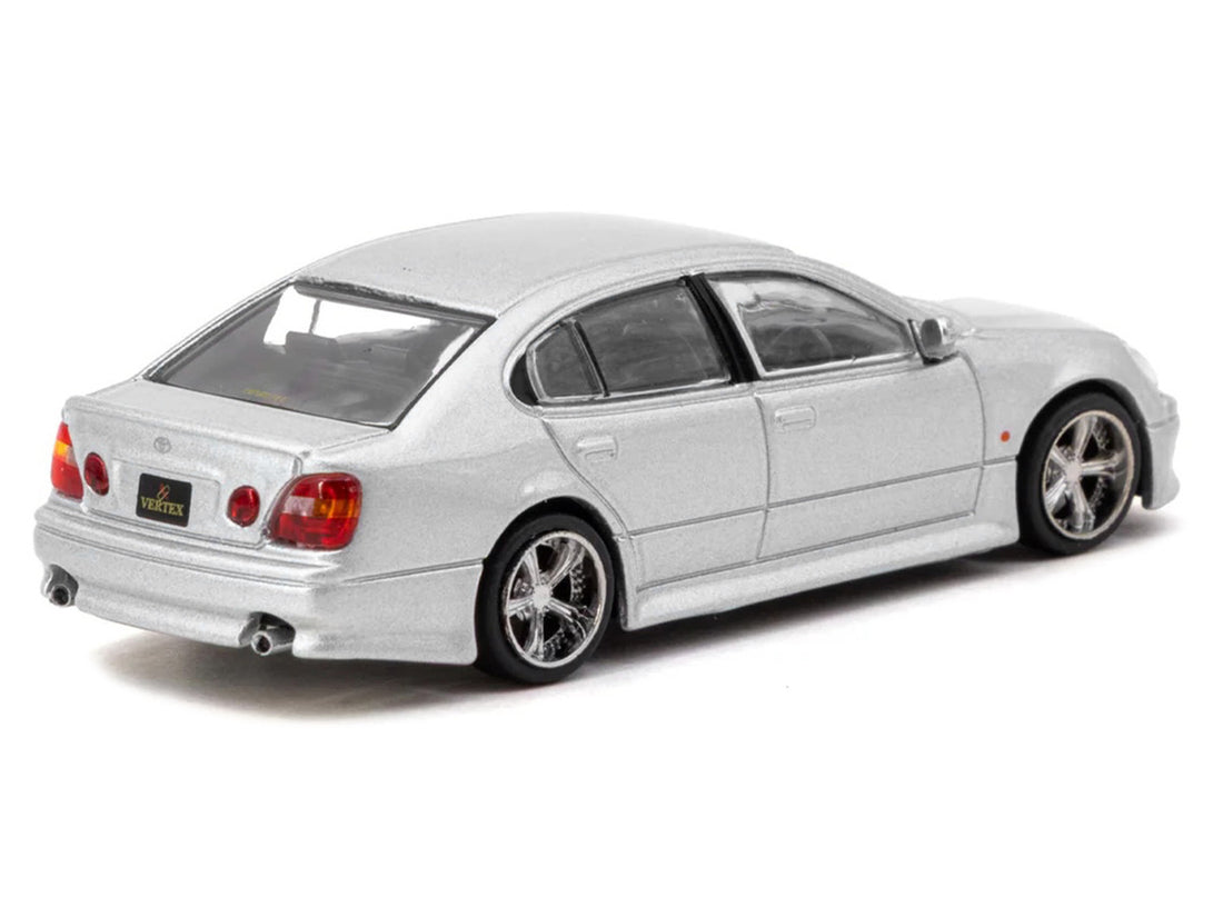 Toyota Vertex Aristo JZS161 RHD (Right Hand Drive) Silver Metallic "Global64" Series 1/64 Diecast Model Car by Tarmac Works-2