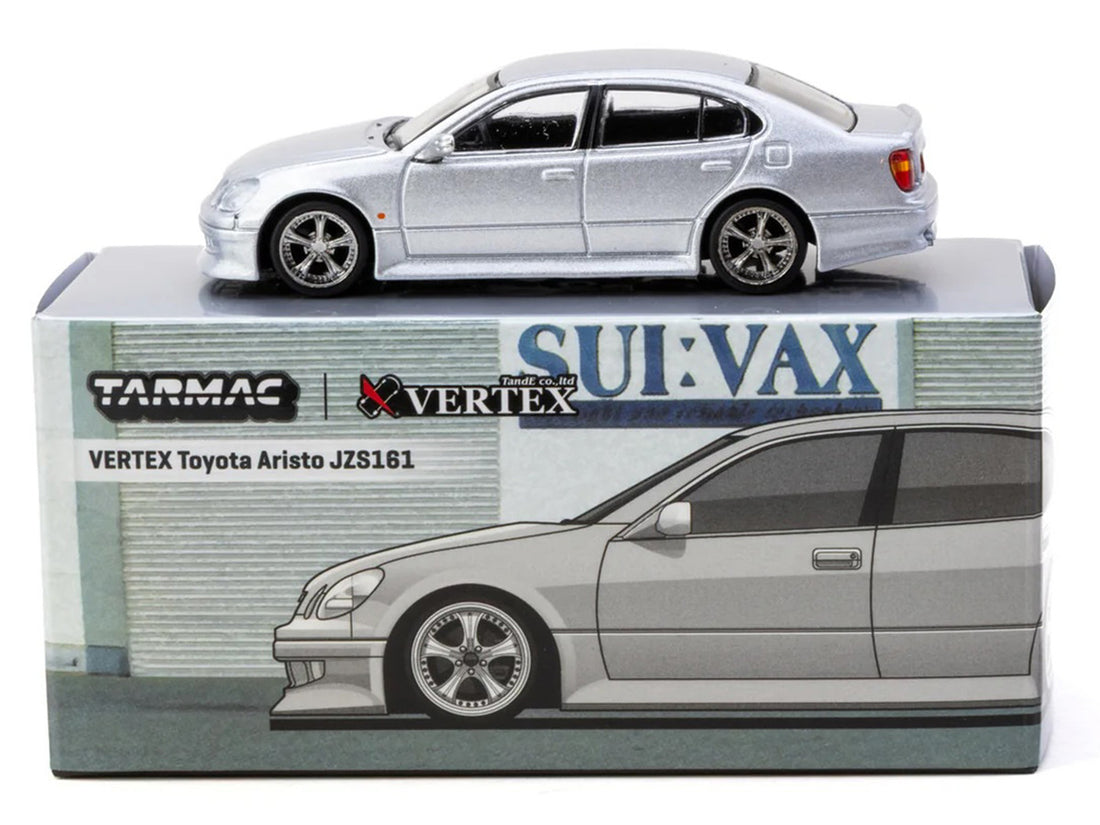 Toyota Vertex Aristo JZS161 RHD (Right Hand Drive) Silver Metallic "Global64" Series 1/64 Diecast Model Car by Tarmac Works-3