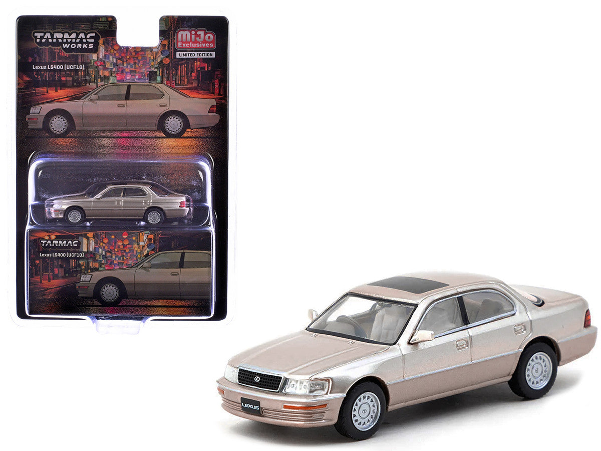 Lexus LS400 (UCF10) RHD (Right Hand Drive) Champagne Beige Metallic "Global64" Series 1/64 Diecast Model by Tarmac Works-2