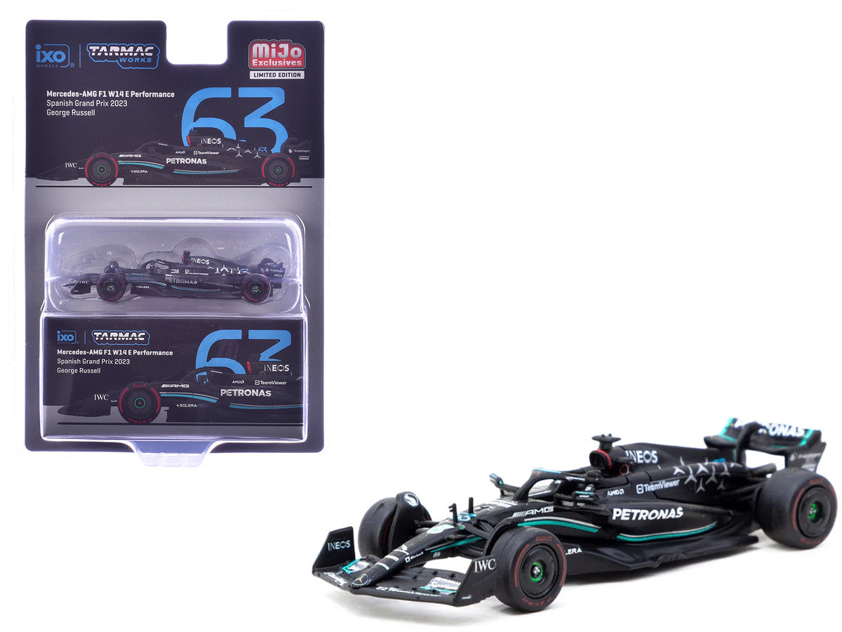 Mercedes-AMG F1 W14 E Performance #63 George Russell 3rd Place Formula One F1 "Spanish GP" (2023) "Global64" Series 1/64 Diecast Model Car by Tarmac Works-2