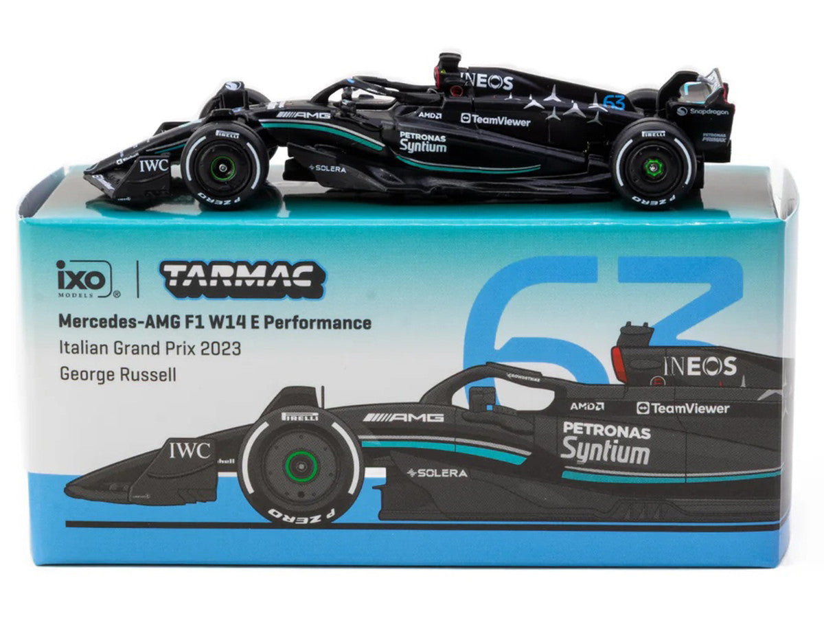 Mercedes-AMG F1 W14 E Performance #63 George Russell Formula One F1 "Italian GP" (2023) "Global64" Series 1/64 Diecast Model Car by Tarmac Works
