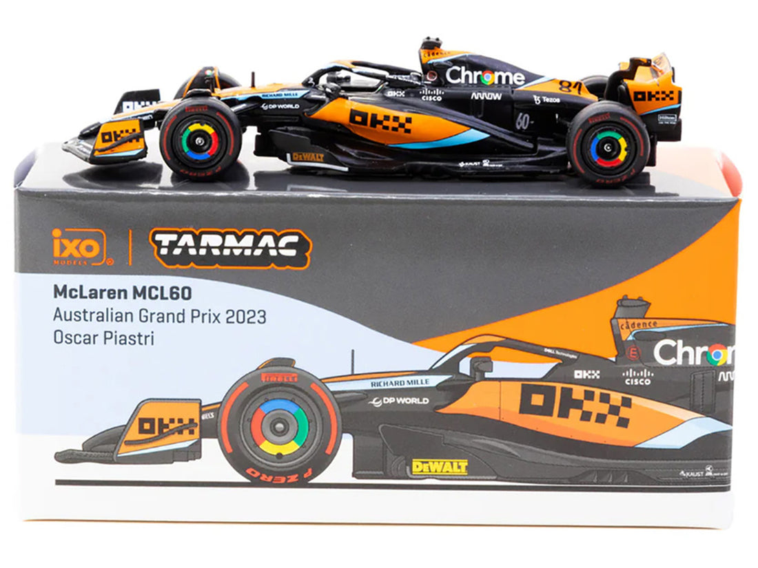 McLaren MCL60 #81 Oscar Piastri Formula One F1 "Australian GP" (2023) "Global64" Series 1/64 Diecast Model Car by Tarmac Works-2