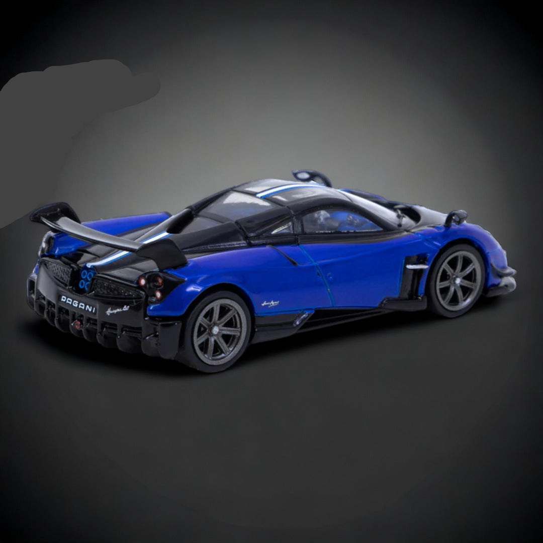 Pagani Huayra BC Blu Francia 1:64 by Tarmac Works Global64 T64G-TL021-BL Side Rear View