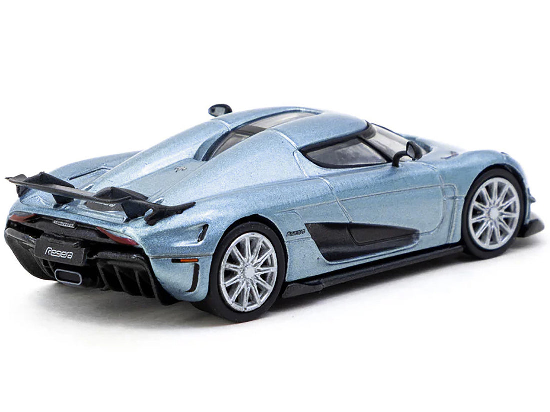 Koenigsegg Regera Light Blue Metallic "Global64" Series 1/64 Diecast Model by Tarmac Works-0