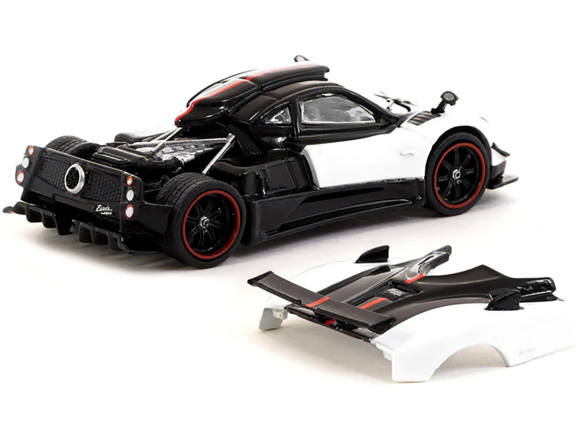 Pagani Zonda Cinque Bianco Benny White and Black "Global64" Series 1/64 Diecast Model Car by Tarmac Works-1