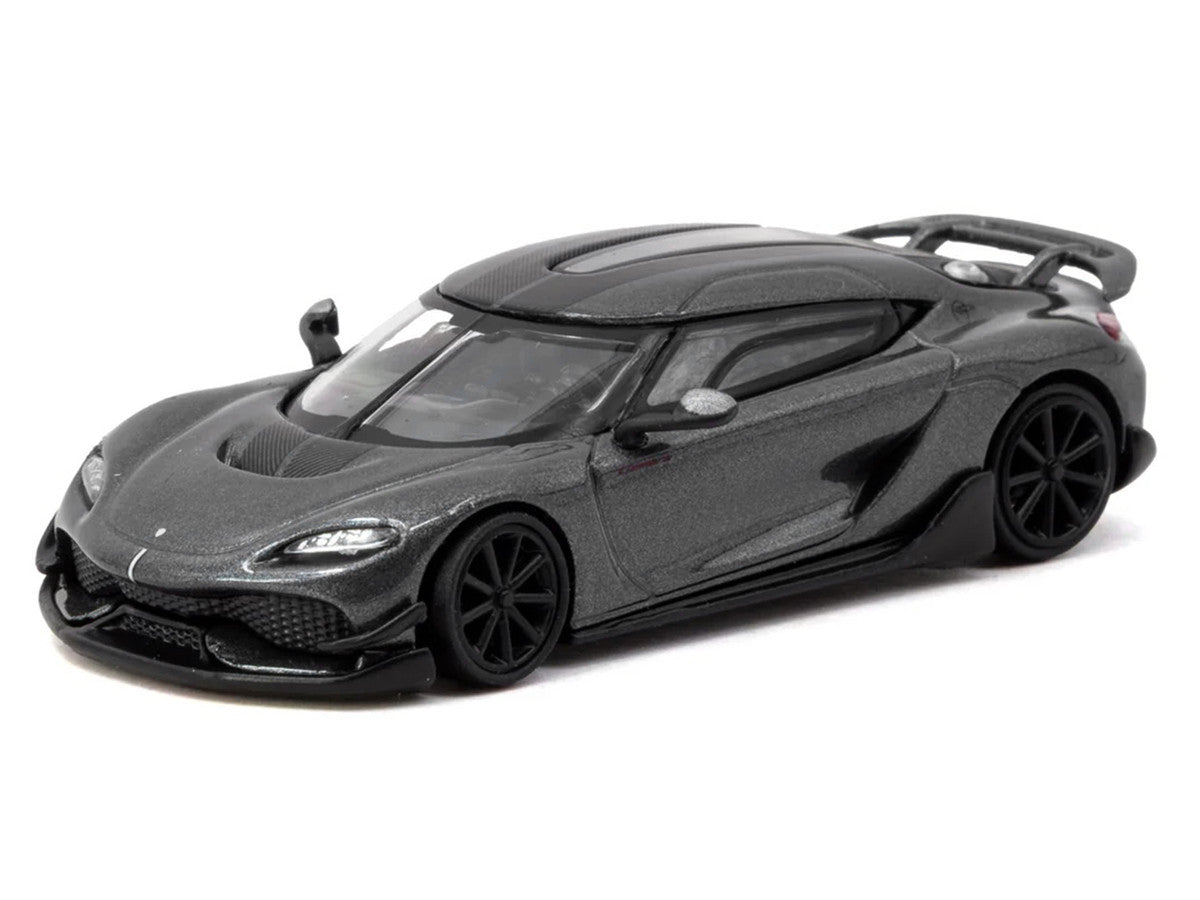 Koenigsegg Gemera Dark Gray Metallic "Global64" Series 1/64 Diecast Model Car by Tarmac Works
