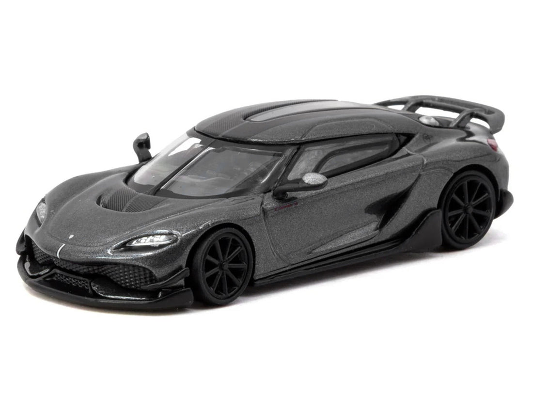 Koenigsegg Gemera Dark Gray Metallic "Global64" Series 1/64 Diecast Model Car by Tarmac Works