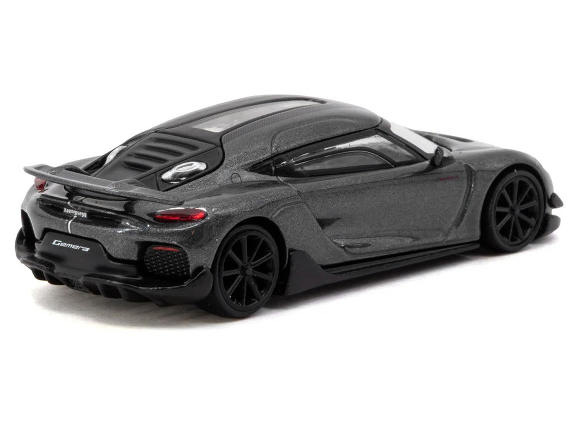 Koenigsegg Gemera Dark Gray Metallic "Global64" Series 1/64 Diecast Model Car by Tarmac Works