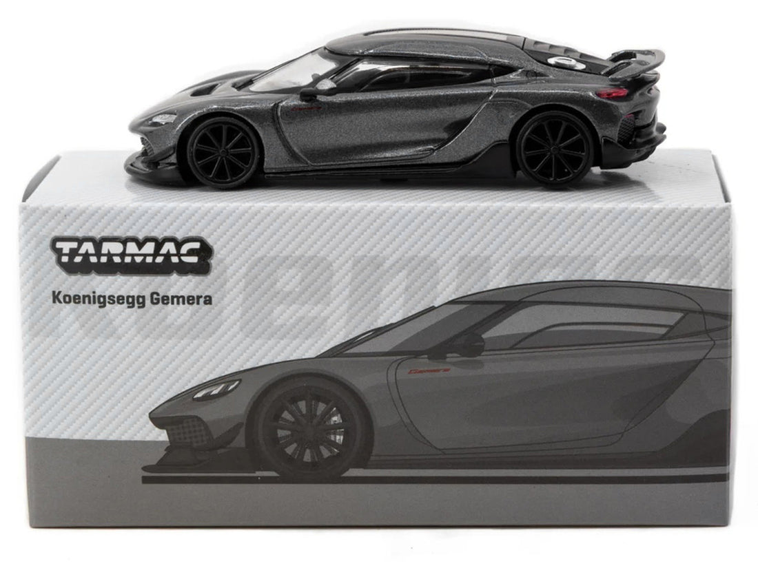 Koenigsegg Gemera Dark Gray Metallic "Global64" Series 1/64 Diecast Model Car by Tarmac Works