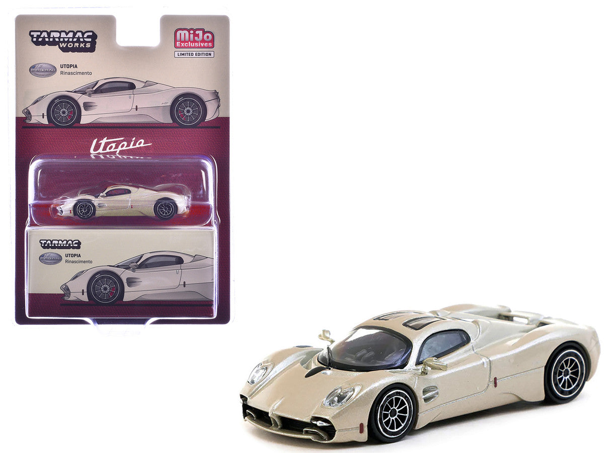 Pagani Utopia Rinascimento Silver Metallic "Global64" Series 1/64 Diecast Model by Tarmac Works-2