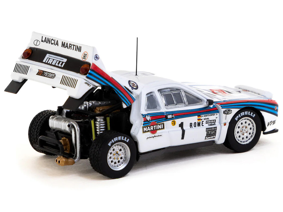 Lancia 037 Rally #1 Walter Rohrl - Christian Geistdorfer "Martini Racing" Winner "Rallye Monte-Carlo" (1983) "Hobby64+" Series 1/64 Diecast Model Car by Tarmac Works-0