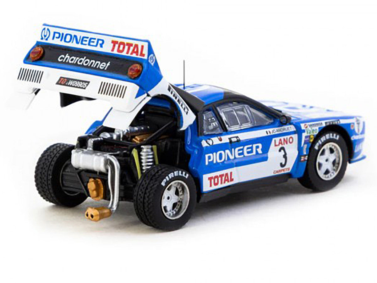 Lancia 037 Rally #3 Jean-Claude Andruet - Francoise Sappey 2nd Place "Ypres 24 Hours Rally" (1983) "Hobby64+" Series 1/64 Diecast Model Car by Tarmac Works-2