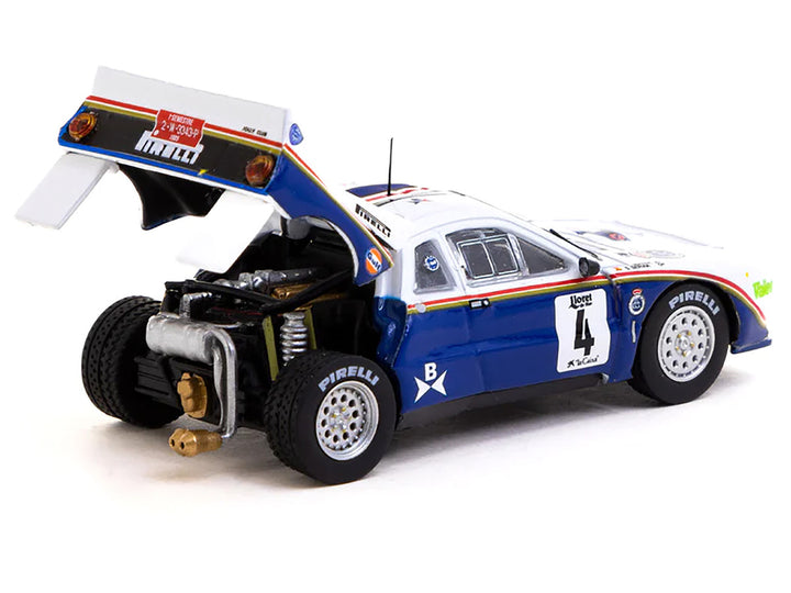 Lancia 037 #4 Salvador Servia - Jordi Sabater Third Place Rally Costa Brava (1985) "Hobby64" Series 1/64 Diecast Model Car by Tarmac Works-1