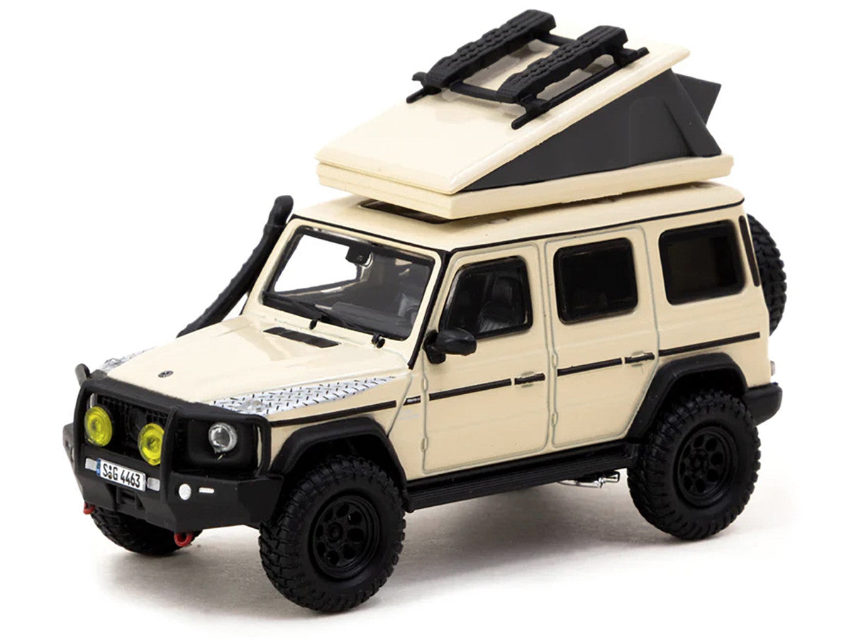 Mercedes-AMG G 63 with Camping Tent Beige "Road64" Series 1/64 Diecast Model Car by Tarmac Works-1