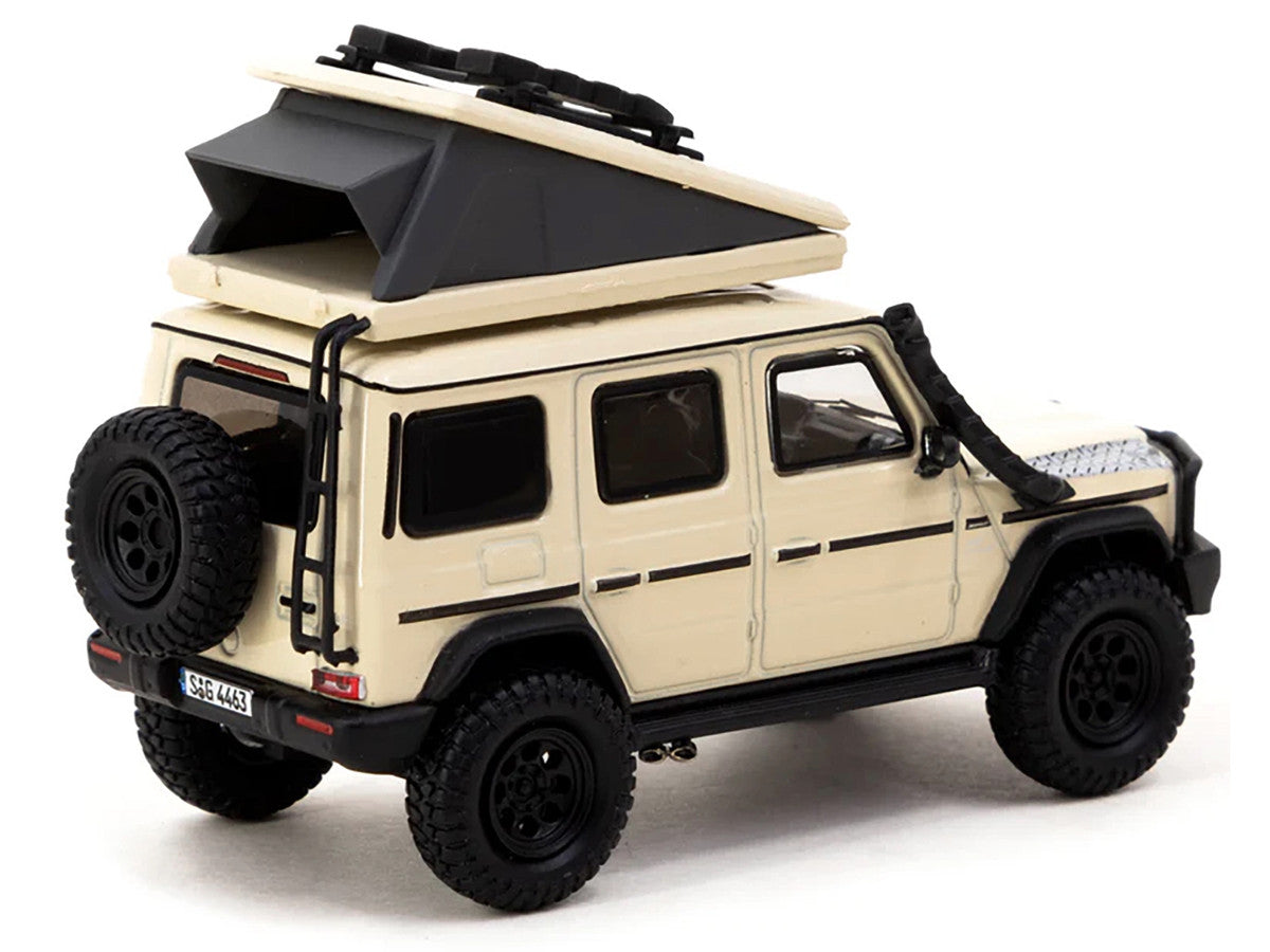 Mercedes-AMG G 63 with Camping Tent Beige "Road64" Series 1/64 Diecast Model Car by Tarmac Works-2