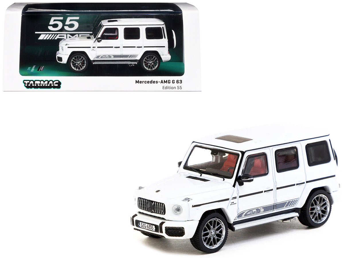 Mercedes-AMG G 63 "Edition 55" White "Road64" Series 1/64 Diecast Model Car by Tarmac Works-0