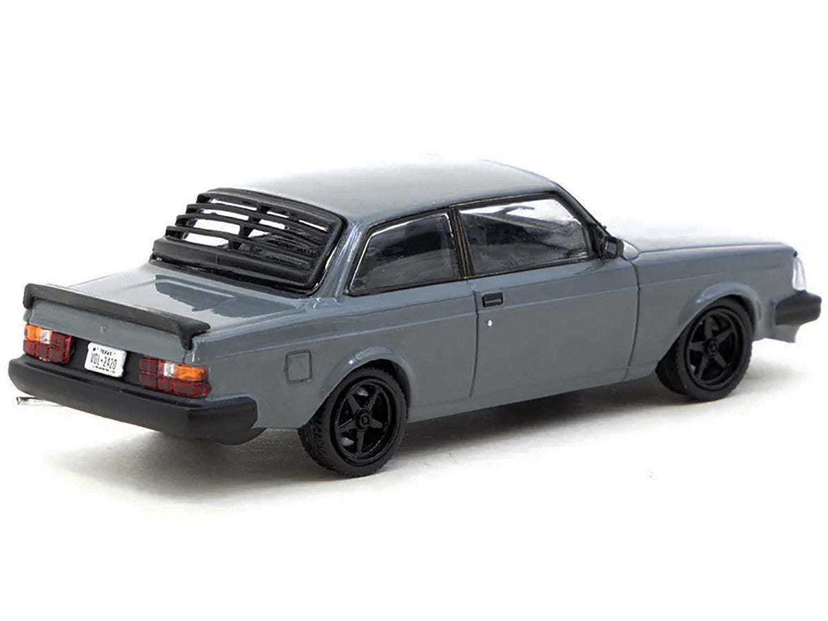 Volvo 242 Custom Gray "Road64" Series 1/64 Diecast Model Car by Tarmac Works-2