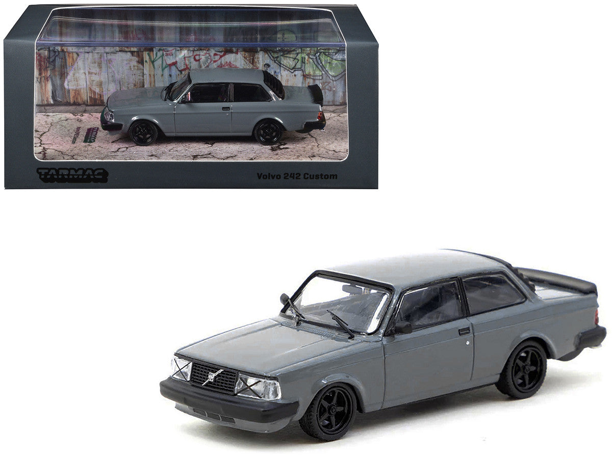 Volvo 242 Custom Gray "Road64" Series 1/64 Diecast Model Car by Tarmac Works-0