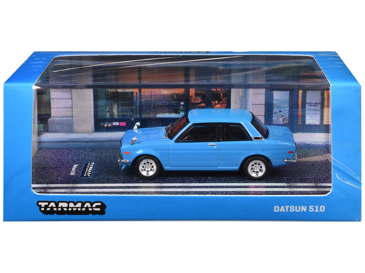 Datsun 510 Light Blue "Road64" Series 1/64 Diecast Model Car by Tarmac Works 2