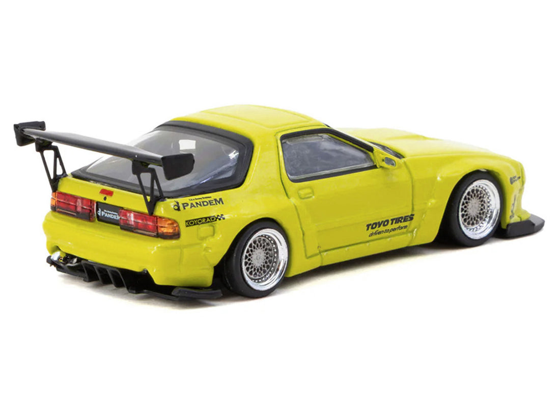 Mazda RX-7 FC3S Pandem Yellow Metallic "Road64" Series 1/64 Diecast Model Car by Tarmac Works
