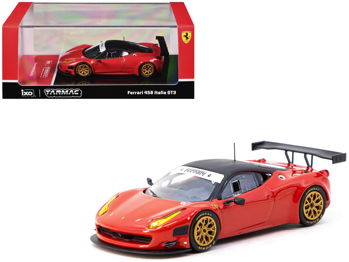 Ferrari 458 Italia GT3 Red with Black Top "Road64" Series 1/64 Diecast Model Car by Tarmac Works 3
