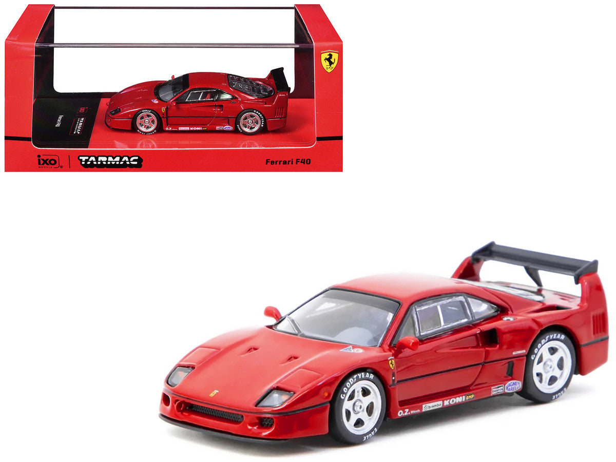Ferrari F40 Red "Road64" Series 1/64 Diecast Model Car by Tarmac Works-2