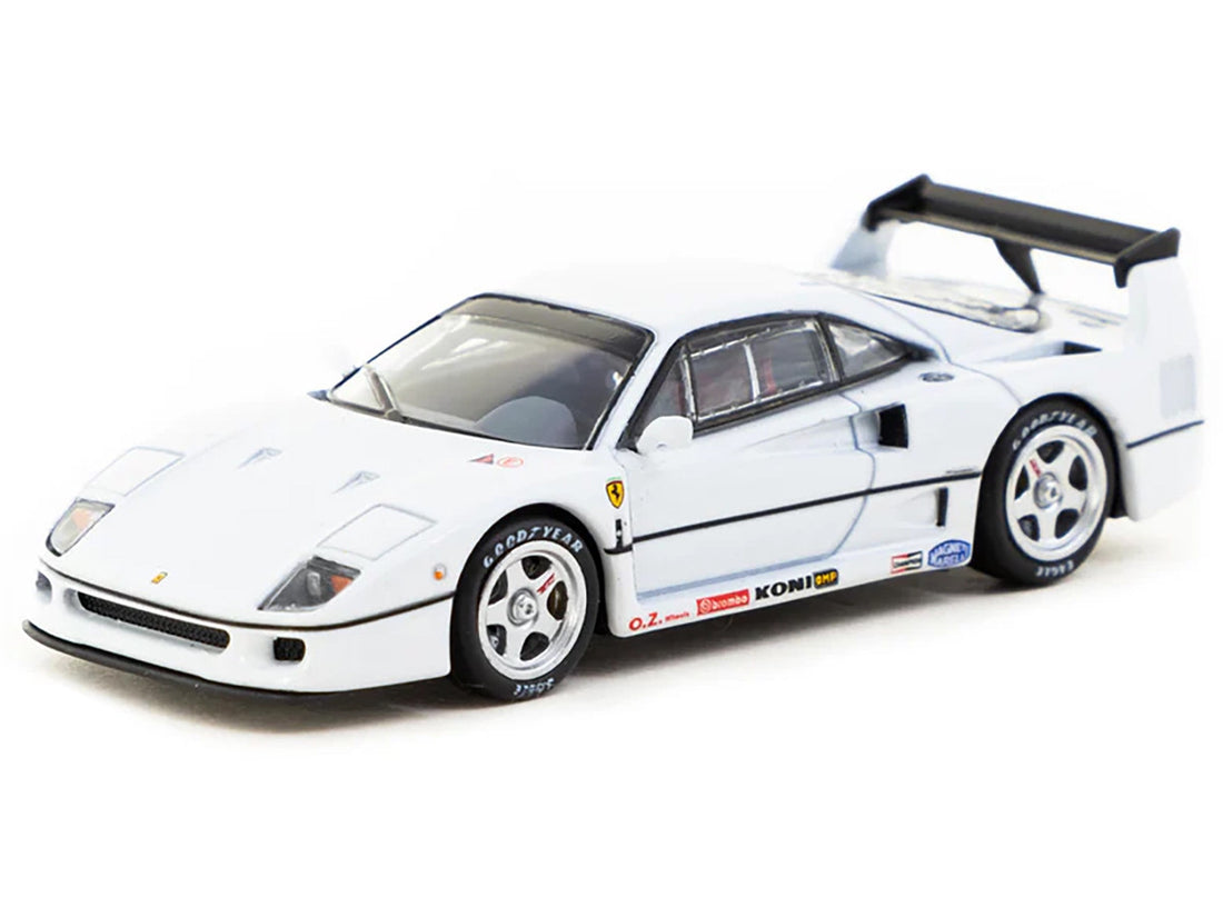 Ferrari F40 White "Road64" Series 1/64 Diecast Model Car by Tarmac Works-1