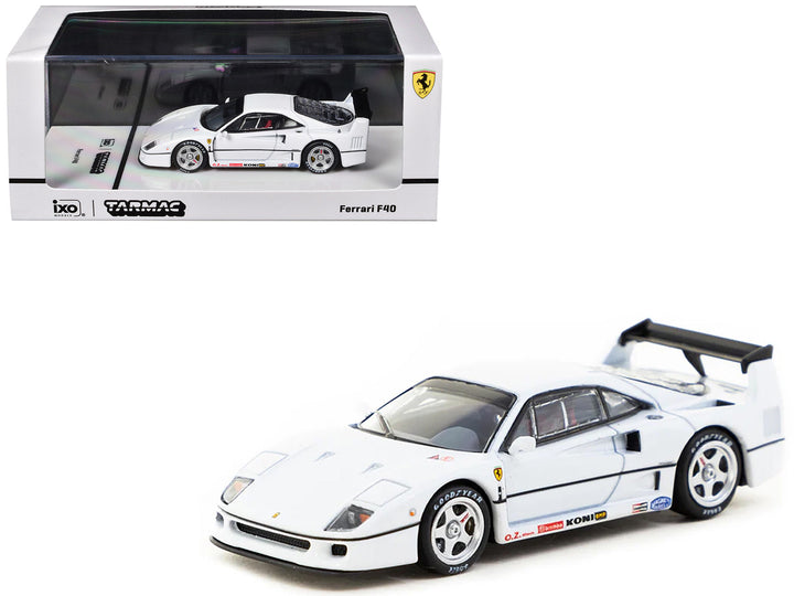 Ferrari F40 White "Road64" Series 1/64 Diecast Model Car by Tarmac Works-0