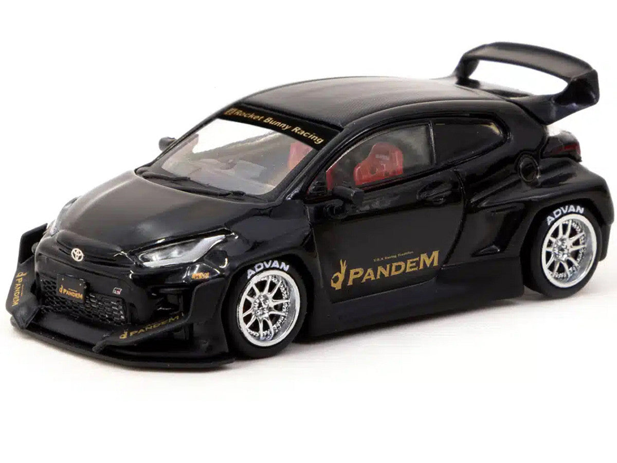 Toyota Pandem GR Yaris RHD (Right Hand Drive) Black "Road64" Series 1/64 Diecast Model Car by Tarmac Works-1