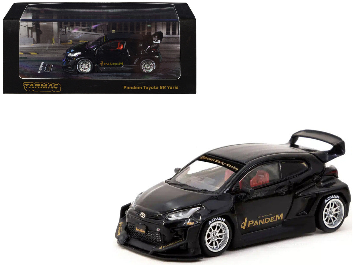 Toyota Pandem GR Yaris RHD (Right Hand Drive) Black "Road64" Series 1/64 Diecast Model Car by Tarmac Works-0