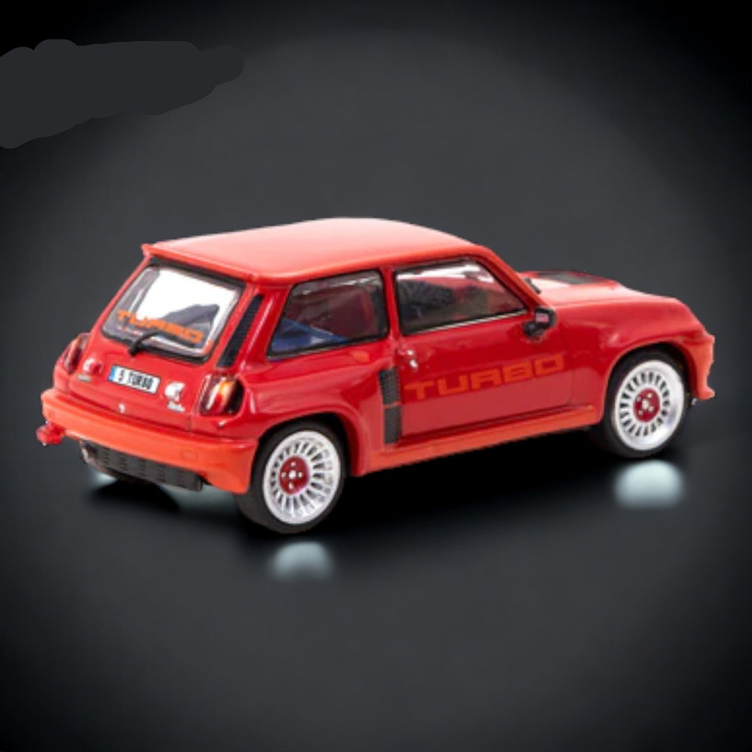 Renault 5 Turbo in Red 1:64 by Tarmac Works T64R-TL060-RED Rear View