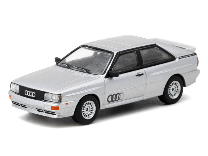 Audi Quattro Silver Metallic "Collab64" Series 1/64 Diecast Model Car by Schuco & Tarmac Works-1
