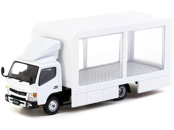 Mitsubishi Fuso Canter Mobile Display Truck RHD (Right Hand Drive) White "Truck64" Series 1/64 Diecast Model by Tarmac Works-1