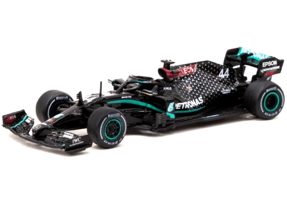 Mercedes AMG F1 W11 EQ Performance "Lewis Hamilton #44" 1:64 Scale Diecast Model by Tarmac Works Side View