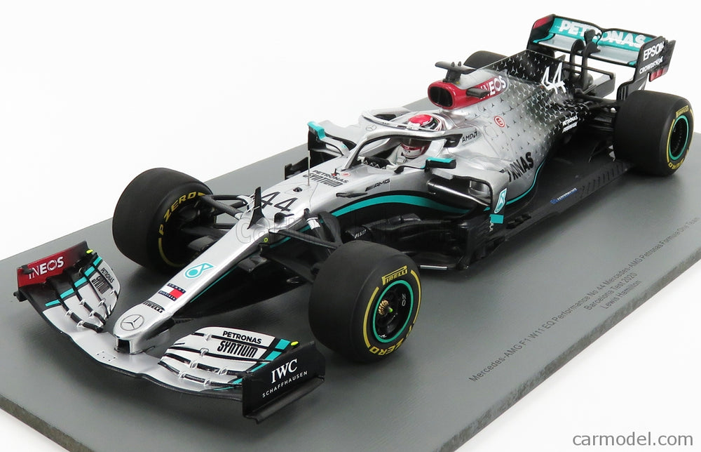 Mercedes AMG F1 W11 EQ Performance "Lewis Hamilton #44" 1:64 Scale Diecast Model by Tarmac WorksFront View