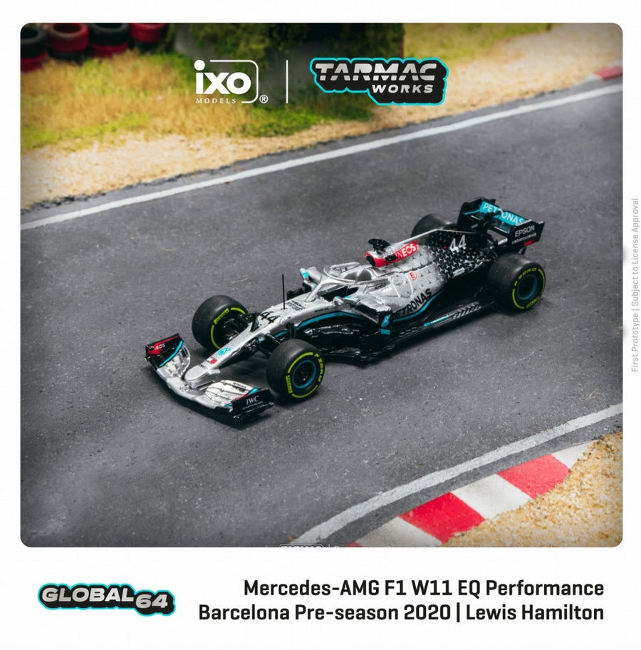 Mercedes AMG F1 W11 EQ Performance "Lewis Hamilton #44" 1:64 Scale Diecast Model by Tarmac Works