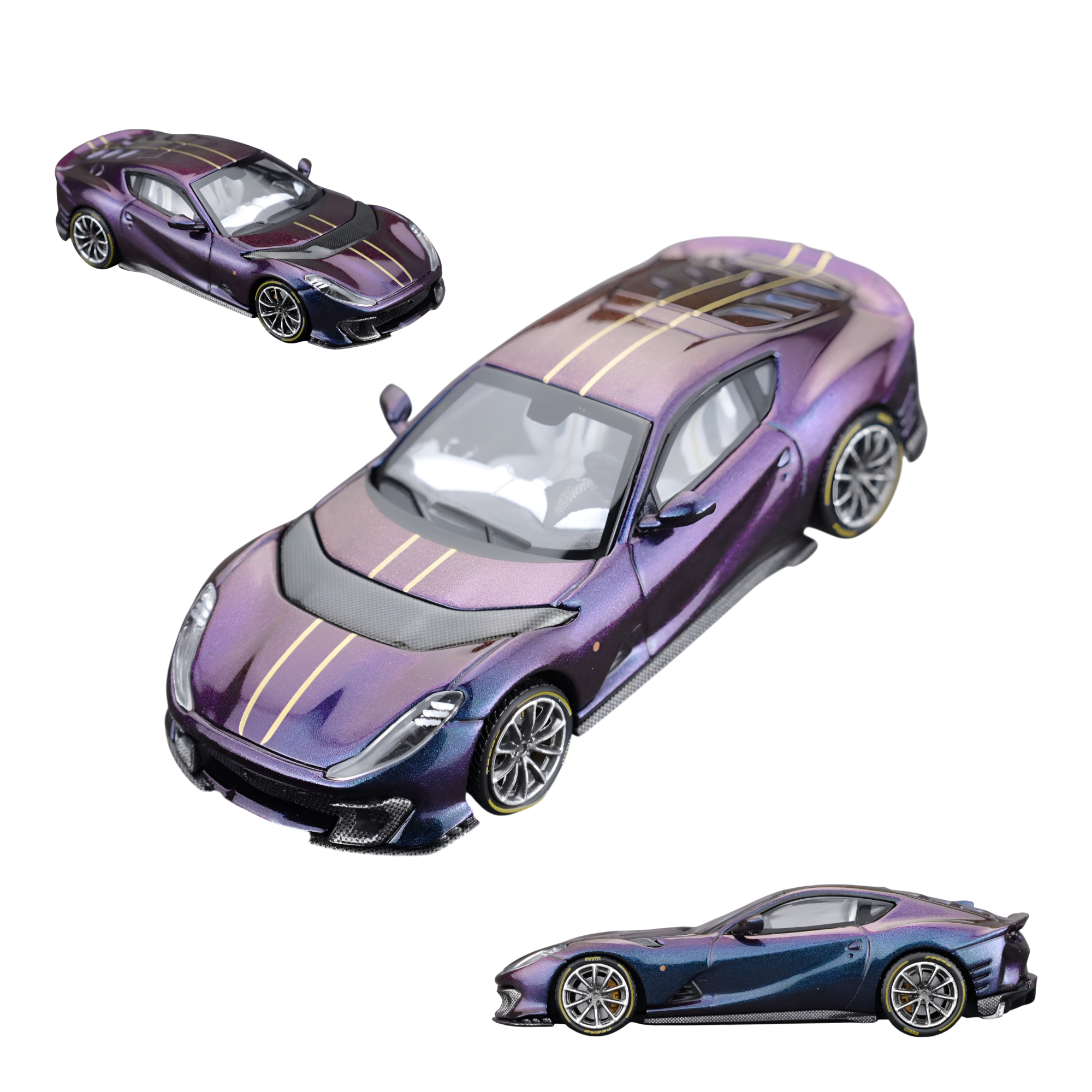 Ferrari 812C Chameleon Purple 1:64 by TOC 