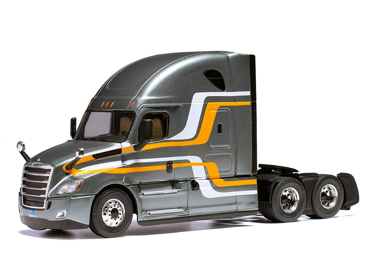 2018 Freightliner Cascadia Truck Tractor Gray Metallic with Stripes 1/43 Diecast Model by IXO Models-1