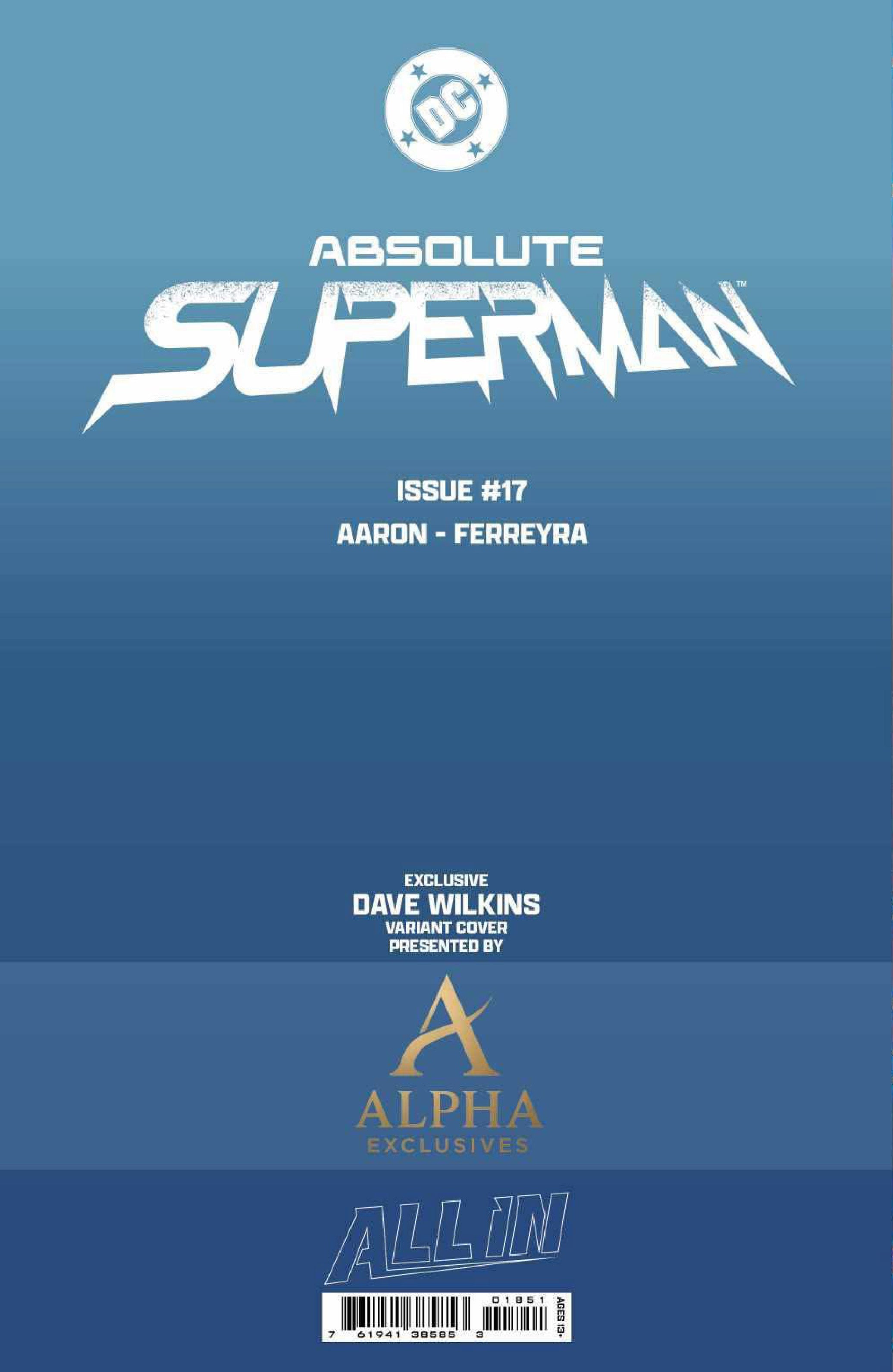 ABSOLUTE SUPERMAN #18 DAVE WILKINS EXCLUSIVE VAR (04/01/2026) 2