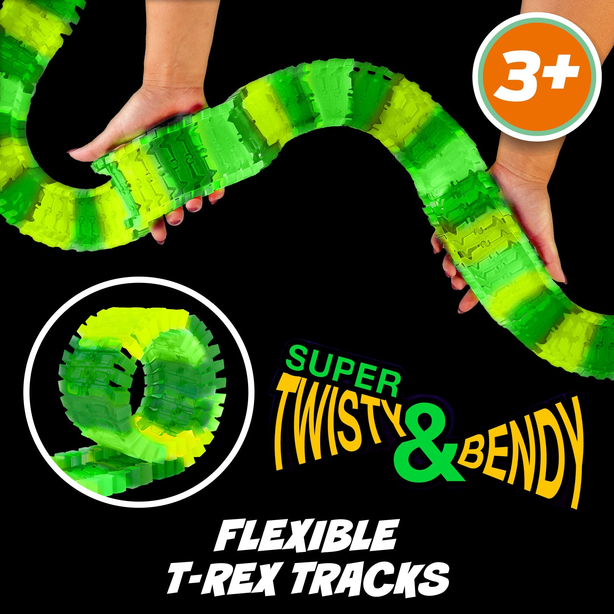 Dinosaur Race Tracks for Kids- 262pk by USA Toyz 