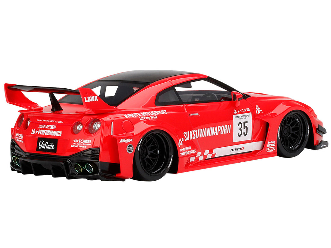 Nissan 35GT-RR Ver. 1 LB-Silhouette WORKS GT RHD (Right Hand Drive) #35 Infinite Motorsport 1/18 Model Car by Top Speed-2