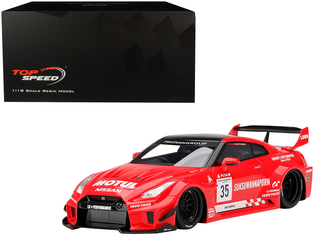 Nissan 35GT-RR Ver. 1 LB-Silhouette WORKS GT RHD (Right Hand Drive) #35 Infinite Motorsport 1/18 Model Car by Top Speed-0