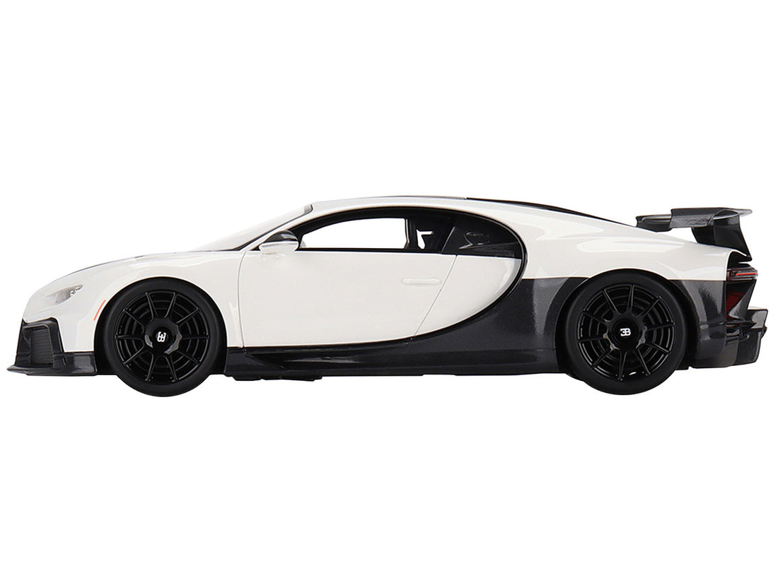 Bugatti Chiron Pur Sport White and Black 1/18 Model Car by Top Speed-2