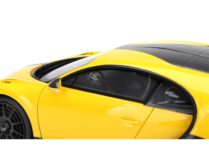 Bugatti Chiron Pur Sport Yellow and Black 1/18 Model Car by Top Speed-1
