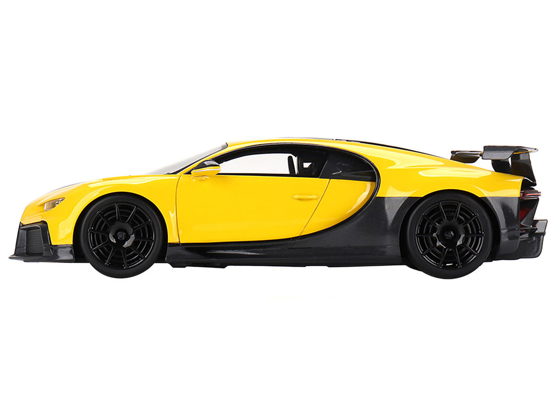 Bugatti Chiron Pur Sport Yellow and Black 1/18 Model Car by Top Speed-2