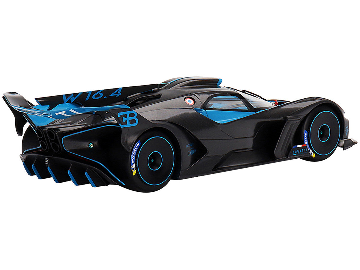 Bugatti Bolide Presentation Version Blue and Black 1/18 Model Car by Top Speed-3