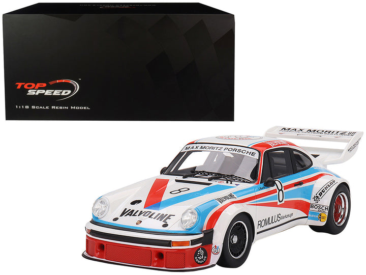 Porsche 934/5 #8 Jurgen Barth - Edgar Doren "Max Moritz Team - Nurburgring 1000 Kilometres" (1977) 1/18 Model Car by Top Speed-0