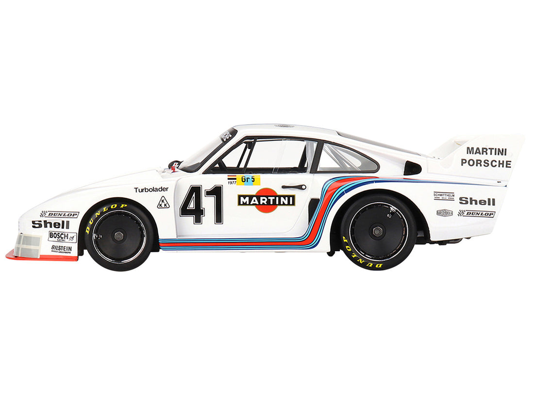 Porsche 935/77 #41 Rolf Stommelen - Manfred Schurti "Martini Racing" "24 Hours of Le Mans" (1977) 1/18 Model Car by Top Speed-2